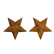 Rust Iron Pendants, Star, Saddle Brown, 42.5x45x4mm, Hole: 1.2mm(IFIN-WH0065-13)