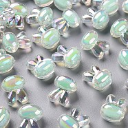 Transparent Acrylic Beads, Bead in Bead, AB Color, Rabbit, Aquamarine, 15.5x12x9.5mm, Hole: 2mm, about 480pcs/500g(TACR-S152-05B-SS2111)