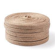 Burlap Fabric Ribbon, for Craft Making, Tan, 1/4 inch(6mm), about 10m/roll(OCOR-TAC0006-30A)