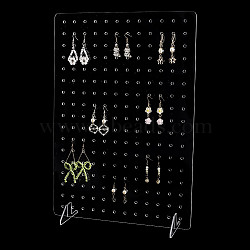 Transparent Acrylic Earring Display Stands, Earring Organizer Holder, Rectangle, Clear, 30x8.5x43cm(EDIS-WH0029-93)