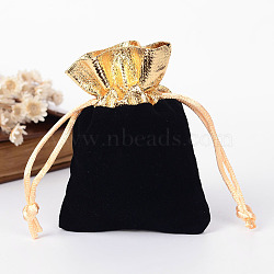 Rectangle Velvet Jewelry Bag, Black, 9x7cm(X-TP-R001-7x9-01)