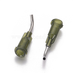 Plastic Fluid Precision Blunt Needle Dispense Tips, Dark Olive Green, 26.5~29.5x7.5mm, Pin: 1.9mm(TOOL-WH0080-04L)