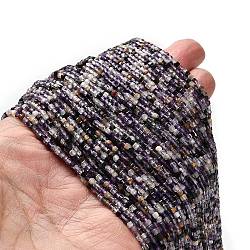 Natural Purple Fluorite Beads Strands, Faceted, Table Cut Cube Beads, 2x2x2mm, Hole: 0.5mm, about 179pcs/strand, 14.96''(38cm)(G-RM2025-32A-04)