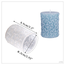 Pillar DIY Silicone Candle Molds, for Scented Candle Making, Plum Blossom, 7.5x8.9cm(PW-WG89480-03)