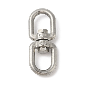 Non-Tarnish 304 Stainless Steel 8 Shape Swivel Clasps, Stainless Steel Color, 88x34.5x18mm