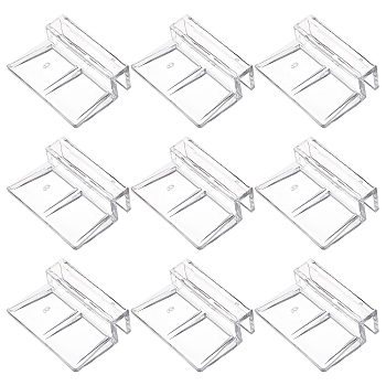 Olycraft Aquarium Fish Tank Acrylic Clips Glass Cover Support Holders, Clear, 54x42x18mm, 24pcs