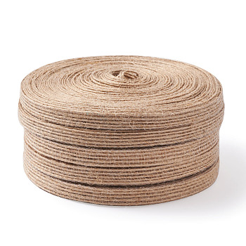 Burlap Fabric Ribbon, for Craft Making, Tan, 1/4 inch(6mm), about 10m/roll