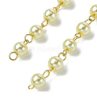 Handmade Round Glass Pearl Beads Chains for Necklaces Bracelets Making(AJEW-JB00036-07)-3