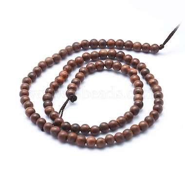 Natural Rosewood Beads Strands(WOOD-P011-06-6mm)-4