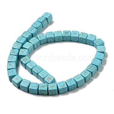 Dyed Synthetic Turquoise Beads Strands(G-G075-B02-01)-2