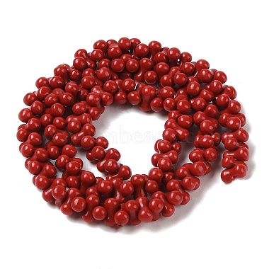 Dyed Synthetic Coral Beads Strands(CORA-P010-04B)-2