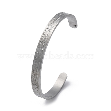 Word 304 Stainless Steel Cuff Bangles