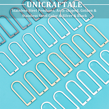 unicraftale 32Stk. 4 Farben 304 Edelstahlanhänger(STAS-UN0038-93)-5