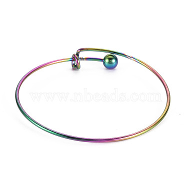 Adjustable Ion Plating(IP) 304 Stainless Steel Expandable Bangle Making(STAS-S119-011)-3