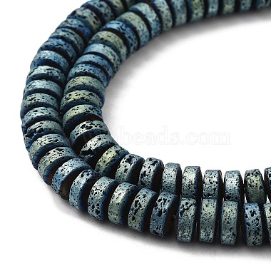 Electroplated Natural Lava Rock Beads Strands(G-Q1009-F01-01G)-3