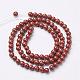 Natural Red Jasper Round Beads Strands(GSR4mmC011)-3