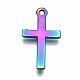 Rainbow Color Alloy Tiny Cross Charms(PALLOY-S180-035-RS)-4