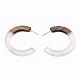 Accessoires de boucles d'oreilles en résine et bois de noyer(X-RESI-R425-01-A03)-2