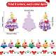 32Pcs 8 Colors Plastic Pendants(FIND-SC0011-28)-2