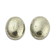 Natural Pyrite Cabochons, Oval, 12x10x4.5mm(G-G013-02E)