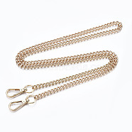 Bag Chains Straps, Iron Curb Link Chains, with Alloy Swivel Clasps, for Bag Replacement Accessories, Light Gold, 1200x7.5mm(FIND-Q089-017LG)