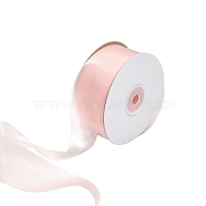 9M Polyester Organza Ribbon, for DIY Veils Blushers Fascinators, Stage Set, Bowknot Making, Pink, 2-3/8 inch(60mm), about 9.84 Yards(9m)/roll(PW-WG46037-08)