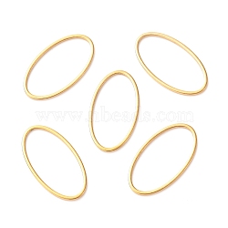 201 Stainless Steel Linking Rings, Oval, Golden, 21x11x1mm(STAS-C030-04B-G)