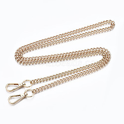 Bag Chains Straps, Iron Curb Link Chains, with Alloy Swivel Clasps, for Bag Replacement Accessories, Light Gold, 1200x7.5mm(FIND-Q089-017LG)