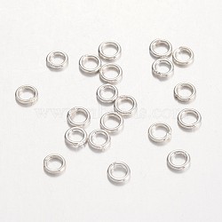 Sterling Silver Round Rings, Soldered Jump Rings, Silver, 6x1mm(X-STER-E047-6mm-S)