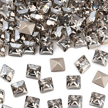 Preciosa&reg MAXIMA Crystal Fancy Stones, Czech Crystal, 435 23 615 Square, Dura Foiling, 00030 279 Velvet, 6x6mm