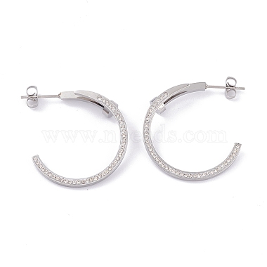 Ion Plating(IP) 304 Stainless Steel Stud Earrings(EJEW-P191-33)-2