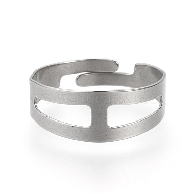 Adjustable 304 Stainless Steel Finger Ring Settings(X-STAS-R094-18)-2