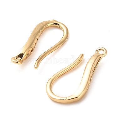 Brass Micro Pave Cubic Zirconia Earring Hooks(KK-F870-08G)-2