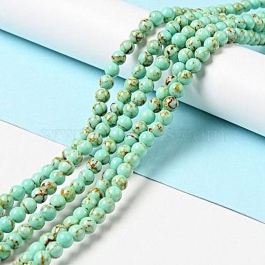 Chapelets de perles en turquoise synthétique(TURQ-H038-6mm-XXS10)-2