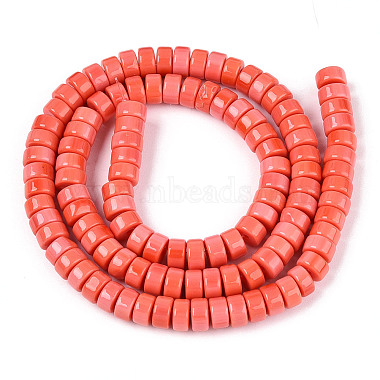undurchsichtige einfarbige Glasperlenstr&auml;nge(X-GLAA-N026-3x6mm-05)-2