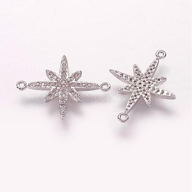 Brass Micro Pave Cubic Zirconia Links(ZIRC-G097-08)-2