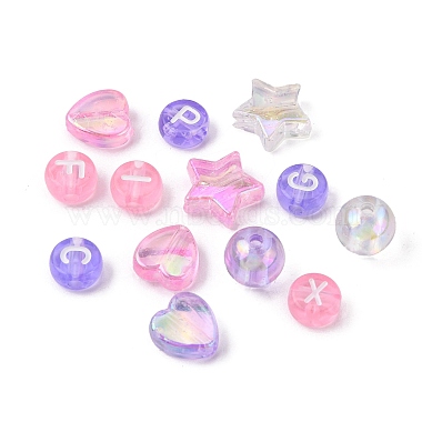 4 Style 2 Colors Transparent Acrylic Beads(DIY-FS0002-49)-2