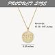 925 Sterling Silver 12 Constellation Necklace Gold Horoscope Zodiac Sign Necklace Round Astrology Pendant Necklace with Zircons Birthday Jewelry Gift for Women Men(JN1089H)-2