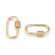 Brass Micro Pave Clear Cubic Zirconia Screw Carabiner Lock Charms(ZIRC-T010-10)-3