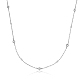 Simple Long Chain Necklace with Beads Stainless Steel Sweater Necklace Adjustable Chain Necklace Trendy Statement Necklace Neck Jewelry for Women(JN1103A)-1