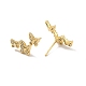 Boucles d'oreilles triple papillon strass cristal(EJEW-M209-06G)-2