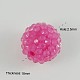 Perles de boule de bubblegum en résine ronde épaisse de style transparent(X-RESI-S259-20mm-ST7)-2