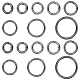 Elite 16Pcs 8 Styles Alloy Spring Gate Rings(FIND-PH0007-80B)-1