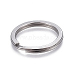 Tarnish Resistant 304 Stainless Steel Split Key Ring Clasps, For Keychain Making, Stainless Steel Color, 32x2.5mm, Inner Diameter: 25.5mm(STAS-L226-007A)