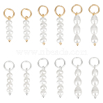 12Pcs 6 Styles Natural Cultured Freshwater Pearl Pendants, with Brass Jump Rings, Mixed Color, 25~30mm, 2pcs/style(PALLOY-PH01749)