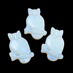 Opalite Pendants, Owl Charms, 44~46x29~31x7.5~10mm, Hole: 1.4mm(G-M417-08I)