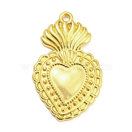 Alloy Rhinestone Settings Pendant, Heart, Golden, 35.5x22x3mm, Hole: 1.8mm(PALLOY-H132-02G-12)