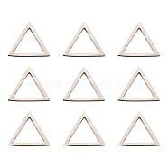304 Stainless Steel Linking Rings, Triangle, Stainless Steel Color, 20x20x2mm(STAS-TA0004-48)
