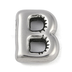 Anti-Tarnish 304 Stainless Steel Pendants, Letter B, 18.5x14.5x5mm, Hole: 2.5mm(STAS-K256-25B-P)