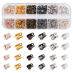 Iron Bead Tips, Calotte Ends, Clamshell Knot Cover, Mixed Color, about 1320pcs/box(IFIN-NB0001-26)